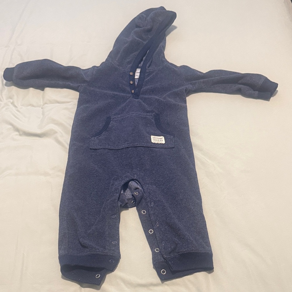 Carter's Navy Hooded Kids Footie